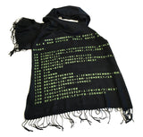 black computer code scarf