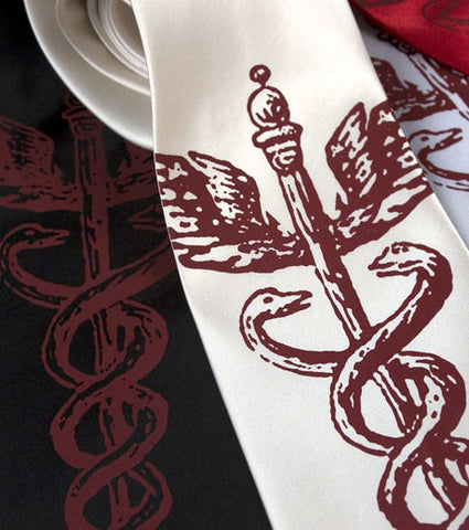 Caduceus Microfiber Necktie