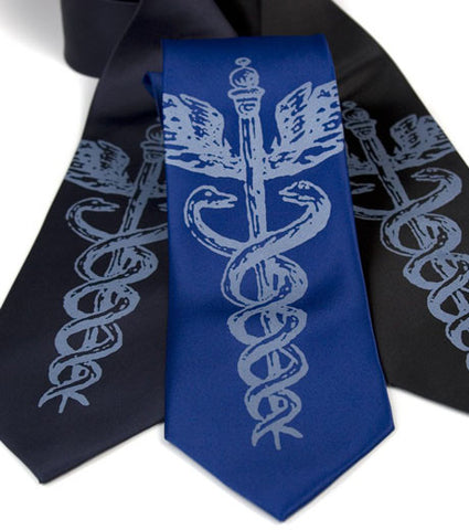 Caduceus Silk Necktie