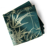 Cannabis Flower Pocket Square, emerald green. by Cyberoptix