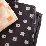 Cat Face Pocket Square, Repeating Cat Dot Print