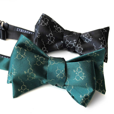 CBD + THC Molecule Bow Tie