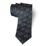 CBD + THC Molecule Necktie, Black. Cannabis Chemistry Tie, Cyberoptix