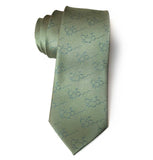 CBD + THC Molecule Necktie, Sage Green. Cannabis Chemistry Tie, Cyberoptix