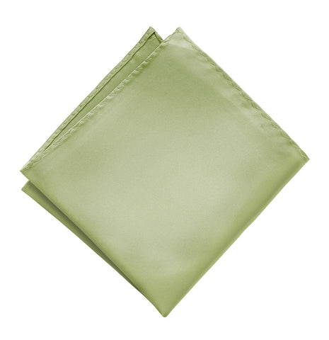 Celery Green Pocket Square. Solid Color Satin Finish, No Print