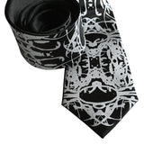 Black Cell Structure Inkblot Necktie, by Cyberoptix Tie Lab