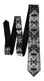 Black Cell Structure Inkblot Necktie, all-over print. By Cyberoptix Tie Lab