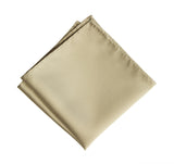 Champagne Pocket Square. Light Tan Solid Color Satin Finish, No Print, by Cyberoptix