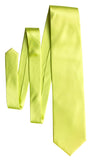 Yellow Green solid color necktie, chartreuse tie for weddings by Cyberoptix Tie Lab