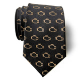 Check Engine Light Necktie, by Cyberoptix. Malfunction Indicator Lamp Tie. Marigold on black