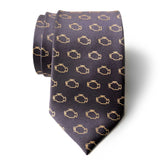 Check Engine Light Necktie, by Cyberoptix. Malfunction Indicator Lamp Tie. Marigold on charcoal