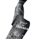 Old School Chicago Map Print Necktie. Chicago Wedding Tie, by Cyberoptix