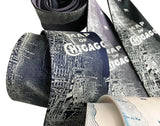 Map of Chicago Necktie. Vintage Street Map Print Tie, by Cyberoptix