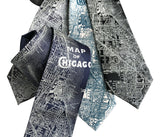 Chicago Map Necktie. Vintage City Map Print Tie, by Cyberoptix