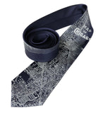 Chicago, Illinois Map Necktie. Windy City Print Tie, by Cyberoptix