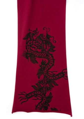 Chinese Dragon Pima Cotton Scarf