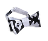  Black ink on a white bow tie