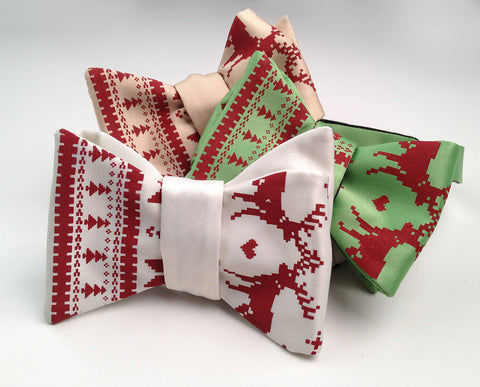 Christmas Sweater Bow Tie