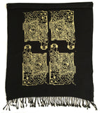 Printed Circuit Board scarf, gold on black