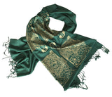 Circuit Board printed scarf, emerald green, by Cyberoptix