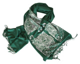 Circuit Board printed scarf, emerald green, by Cyberoptix