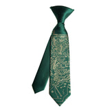 boys clip-on circuit board tie. emerald green