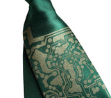 kids clip-on circuit board tie. emerald green
