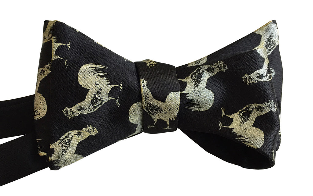 Cock Rooster Print Bow Tie