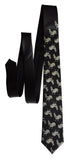 Golden Cock, Black Rooster Print Men's Tie, Cyberoptix Tie Lab