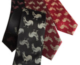 Cock Neckties. Rooster Printed Men's Ties, Cyberoptix Tie Lab