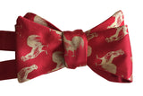 Black and Red Cock Print Bow Tie. Rooster Print Bowties, Cyberoptix