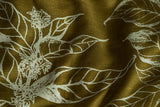 Coffee Bean Scarf. Botanical Print linen weave pashmina