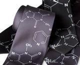 Addictive Molecules neckties. Charcoal & black.