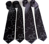 Caffeine and Nicotine molecule mens ties