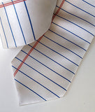 Lined Paper Necktie: white.