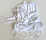 Notebook paper scarf: white.