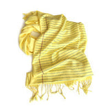 Lined paper scarf: butter.