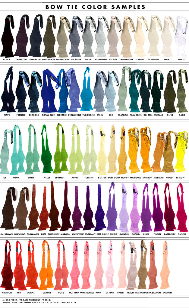 Bow cheap tie colors