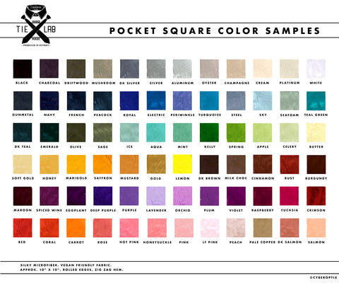 Custom Color Printed Pocket Squares