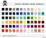 Black Pocket Square. Solid Color Satin Finish, No Print