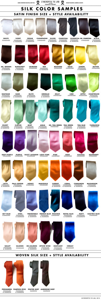 custom colour ties