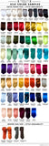 Solid Color Silk Ties, No Print. Choose from 66+ Colors! Standard & Narrow Size - our color chart