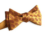 Mustard Yellow Hot Dog Print Bow Tie, Cyberoptix Tie Lab