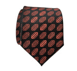 Black Hot Dog Print Necktie, by Cyberoptix