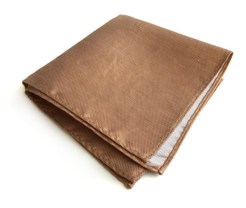 Penny Copper Linen Pocket Square. Solid Color, Conservatory