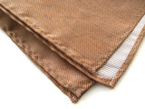 copper linen wedding pocket square, by Cyberoptix