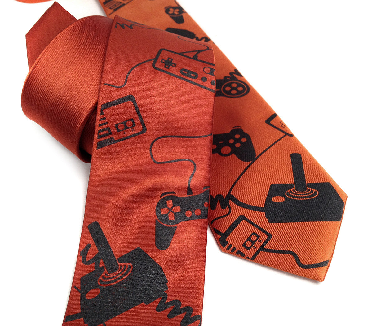 Video Game Controllers silk necktie. 