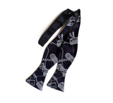 Game Controller bow tie: Dove grey on black.