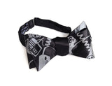 Game Controller bow tie: Dove grey on black.