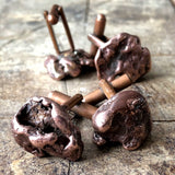 Copper Nugget Cufflinks. Northern Michigan, raw copper ore cuff links